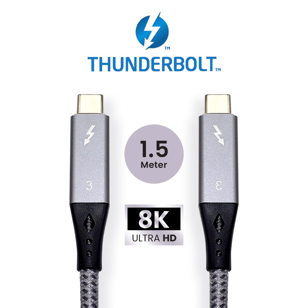 Thunderbolt 3 Kabel 1 Meter - USB-C naar USB-C - 123laptophoezen.nl