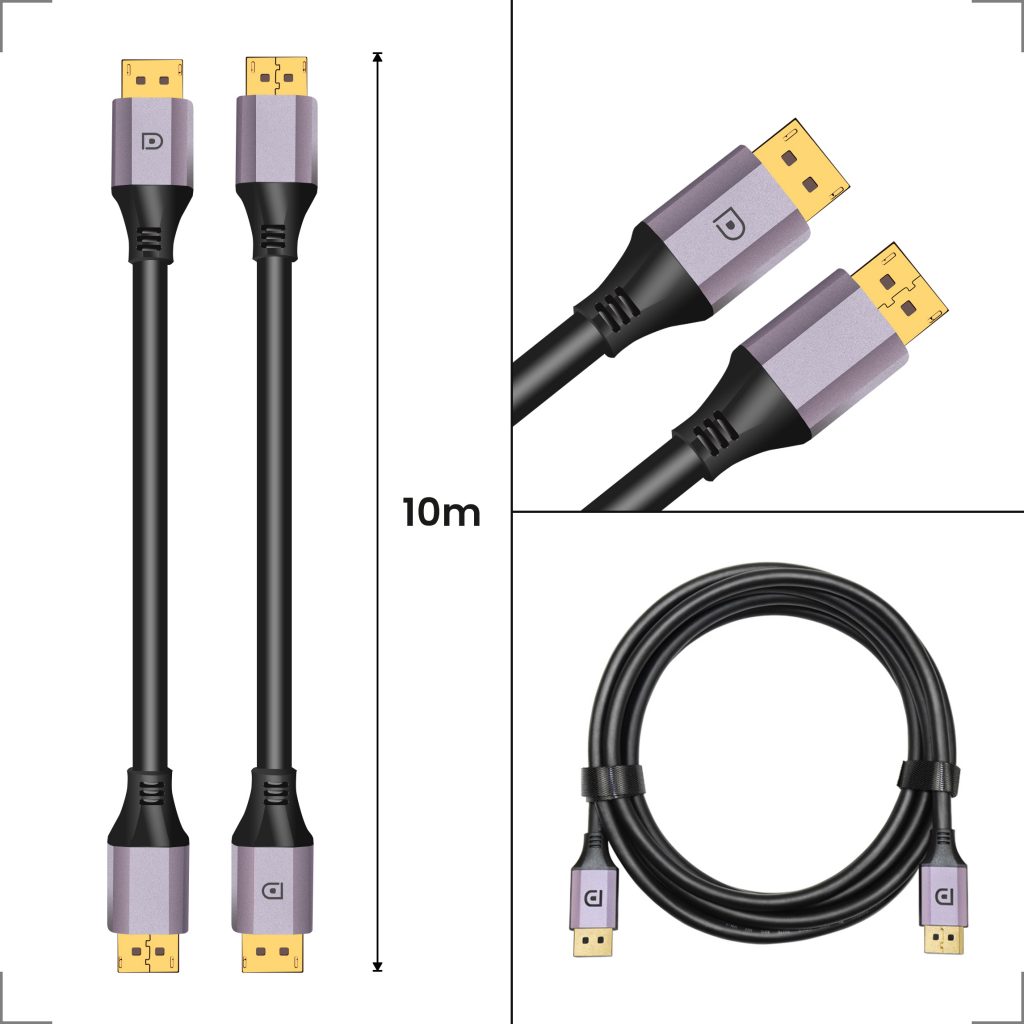 Displayport 1.4 Kabel Paars 10 Meter – 8K 60Hz – 4K 144 Hz - 123laptophoezen.nl