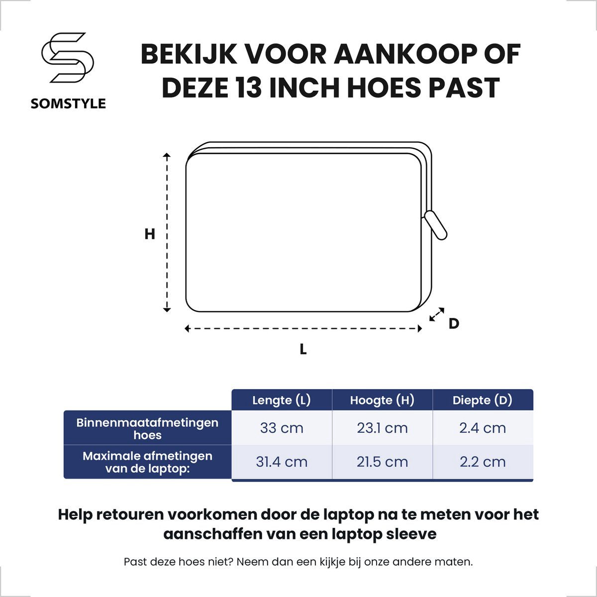 Laptophoes 13 Inch - Sleeve - Forest