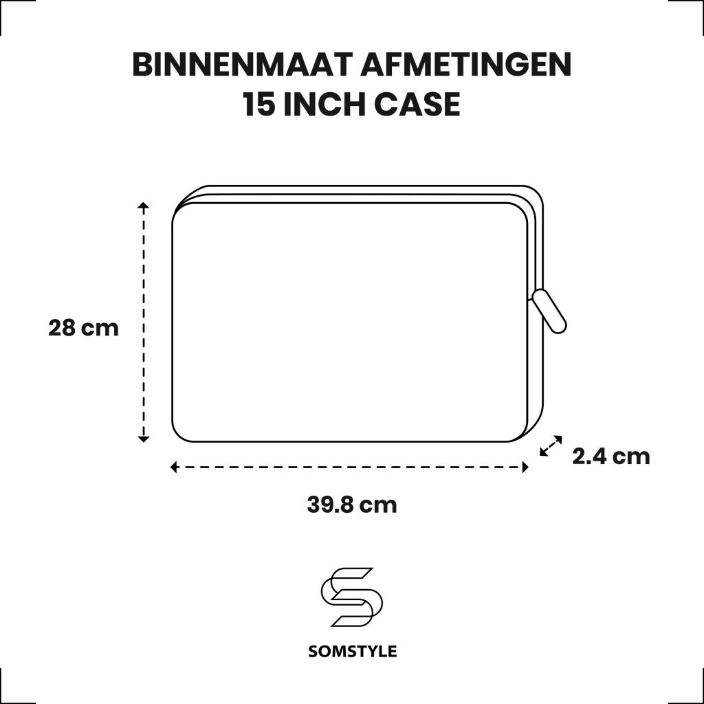 Laptophoes 15.6 Inch - XV Sleeve - Zwart - 123laptophoezen.nl