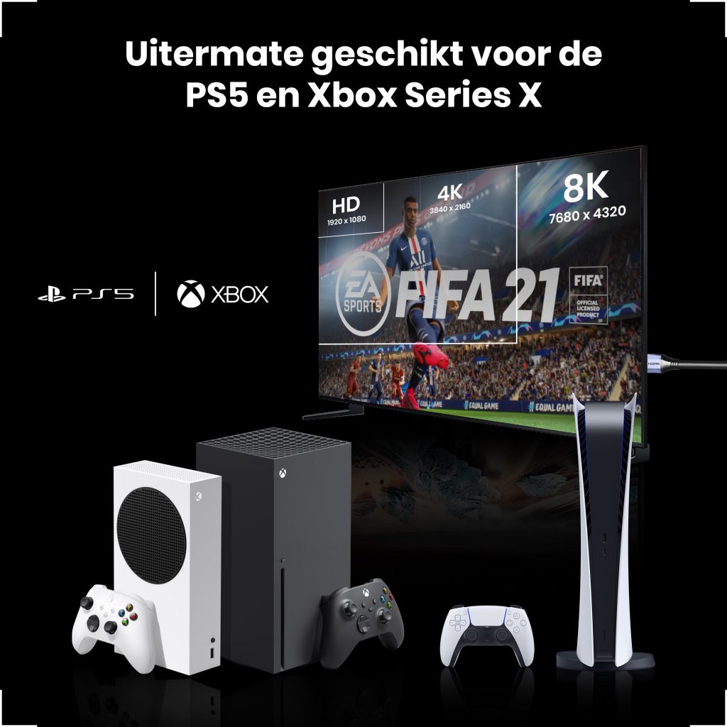HDMI 2.1 Ultra High Speed Kabel 3 meter – Paars - 123laptophoezen.nl