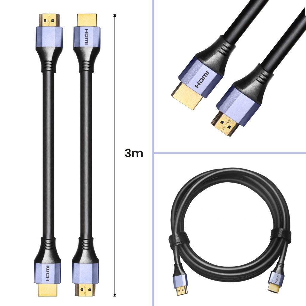 HDMI 2.1 Ultra High Speed Kabel 3 meter – Paars - 123laptophoezen.nl