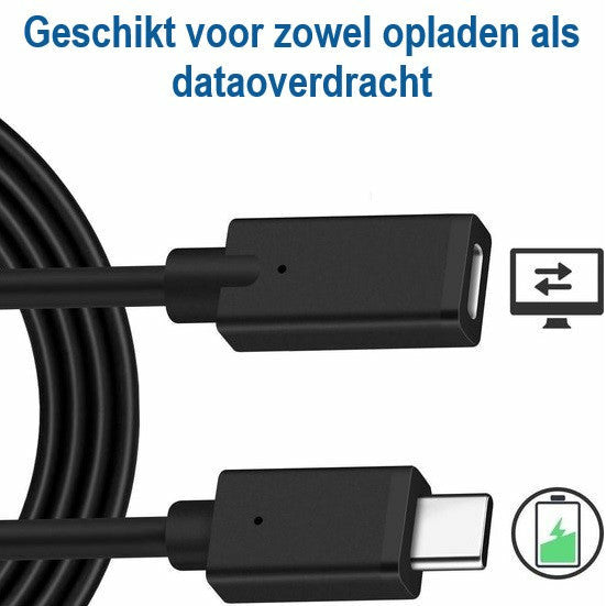 USB 3.1 Verlengkabel 0.5 Meter - 4K Ondersteuning - 123laptophoezen.nl