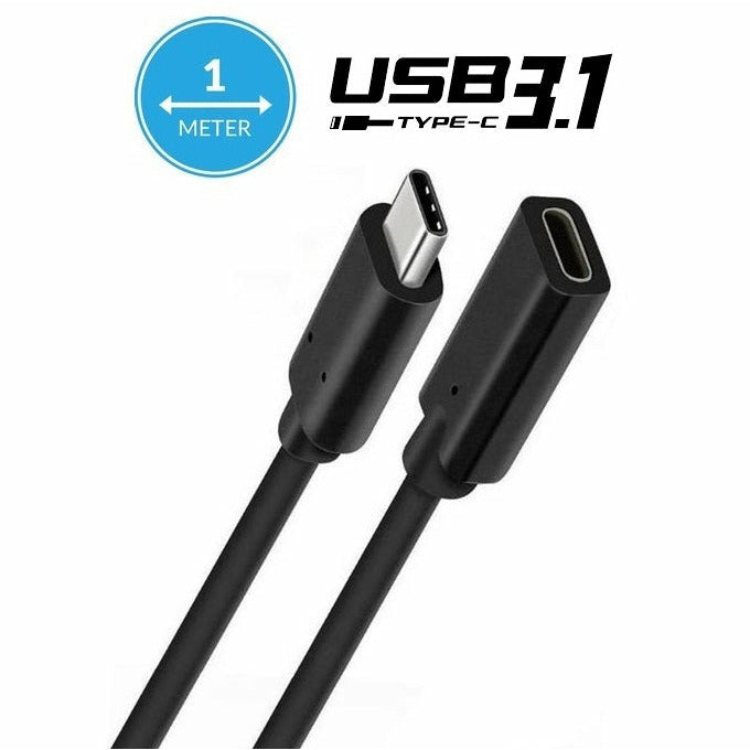 USB 3.1 Verlengkabel 1 Meter - 4K Ondersteuning - 123laptophoezen.nl