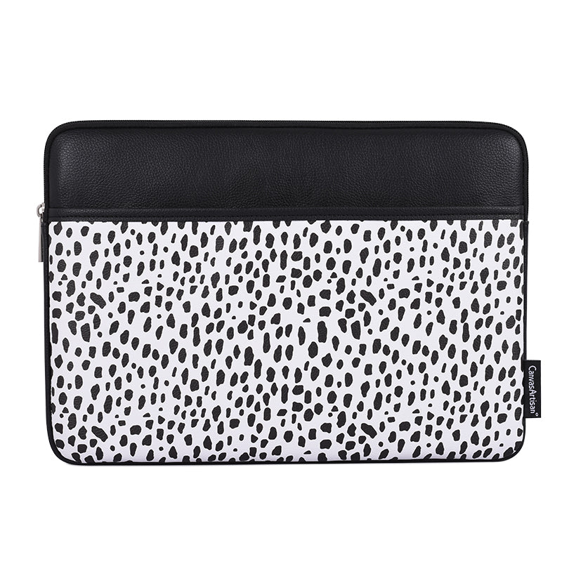 Laptophoes 13.3 Inch PU - Sleeve - Panterprint Wit