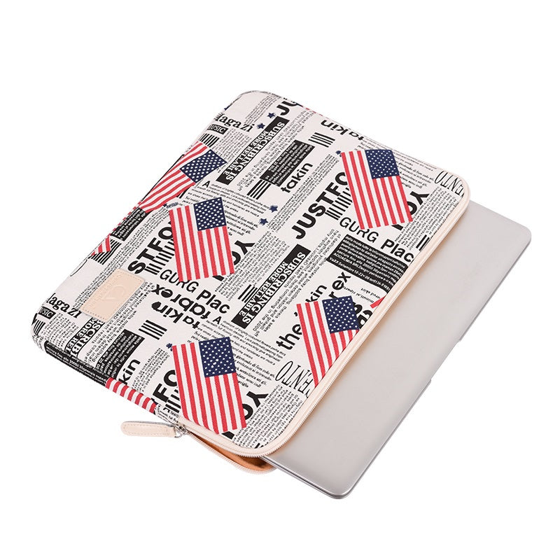 Laptophoes 13.3 Inch - GV Sleeve - Paper USA - 123laptophoezen.nl