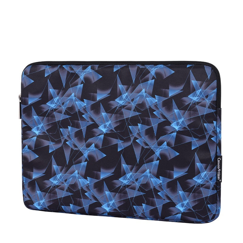 Laptophoes 13.3 Inch - GV Sleeve - Blue Leaves - 123laptophoezen.nl