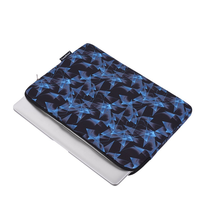 Laptophoes 13.3 Inch - GV Sleeve - Blue Leaves - 123laptophoezen.nl