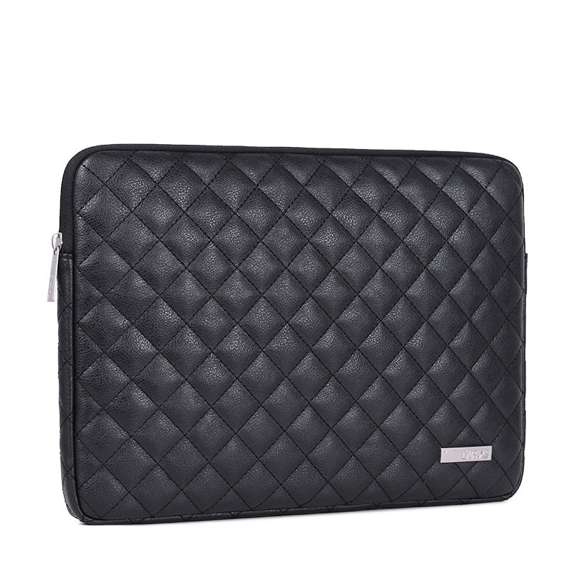 Laptophoes 13.3 Inch - Sleeve - Leer Style Zwart - 123laptophoezen.nl