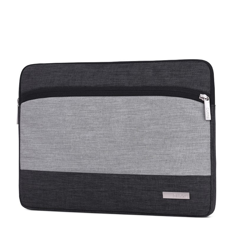 Laptophoes 14 inch - Sleeve - Zwart/Grijs - 123laptophoezen.nl