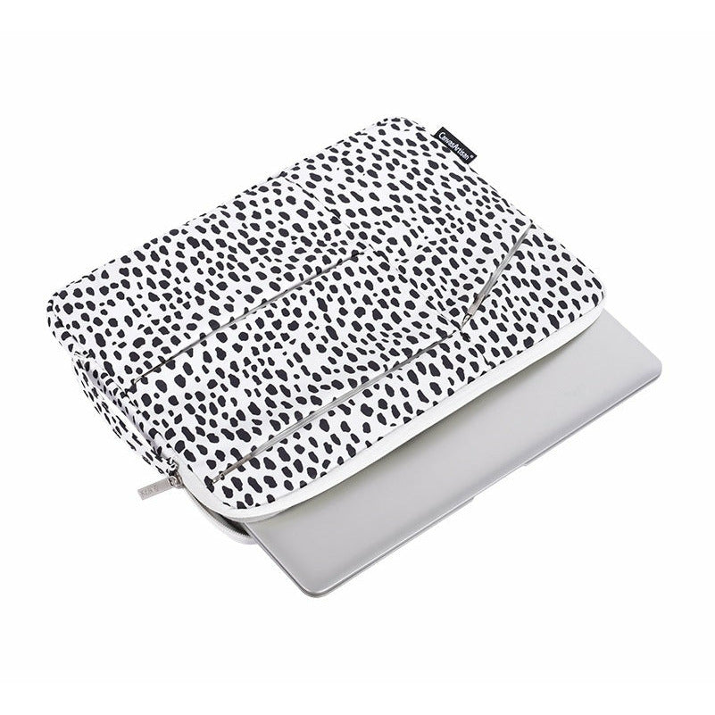 Laptophoes 15.6 Inch - XV Sleeve - Panterprint Wit - 123laptophoezen.nl