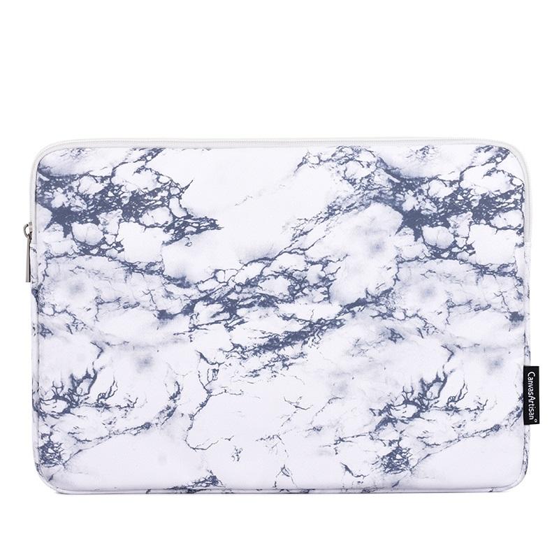 Laptophoes 13.3 Inch - GV Sleeve - Wit Marmer - 123laptophoezen.nl
