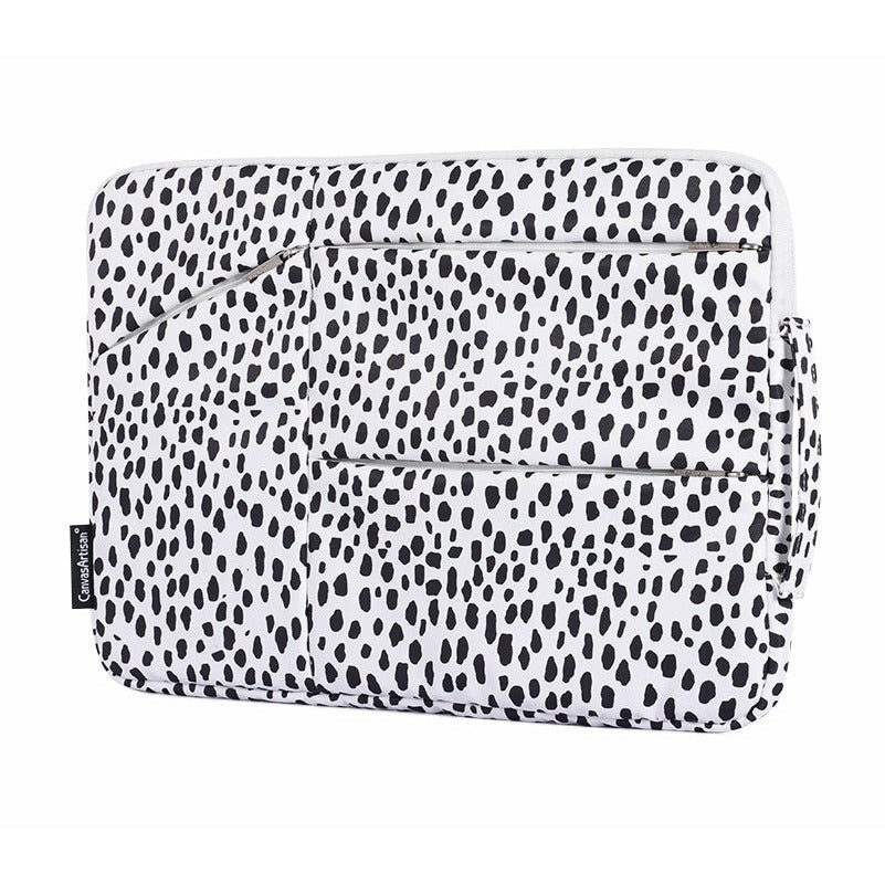 Laptophoes 15.6 Inch - XV Sleeve - Panterprint Wit - 123laptophoezen.nl
