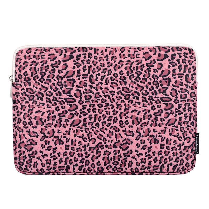 Laptophoes 13.3 Inch - GV Sleeve - Panterprint Roze - 123laptophoezen.nl