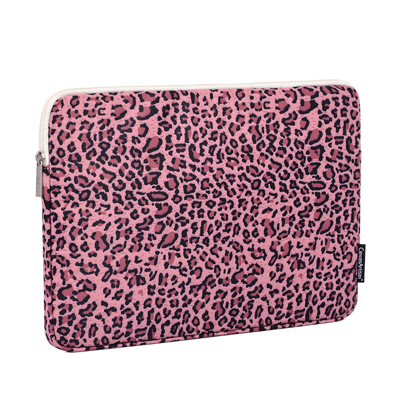 Laptophoes 13.3 Inch - GV Sleeve - Panterprint Roze - 123laptophoezen.nl