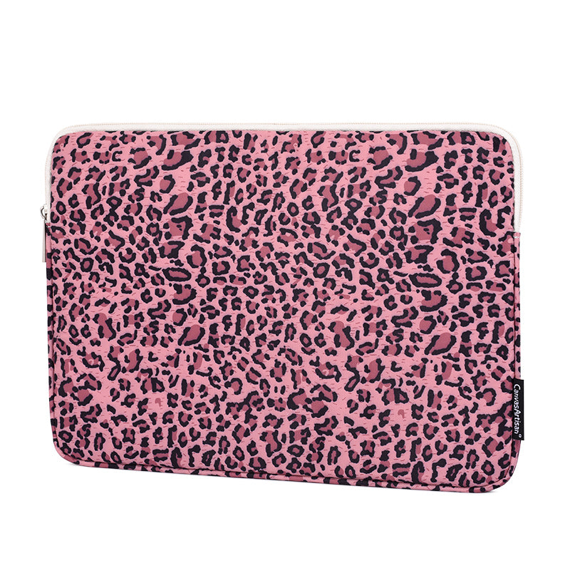 Laptophoes 13.3 Inch - GV Sleeve - Panterprint Roze - 123laptophoezen.nl