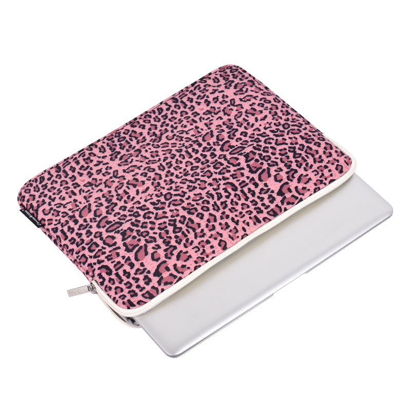 Laptophoes 13.3 Inch - GV Sleeve - Panterprint Roze - 123laptophoezen.nl