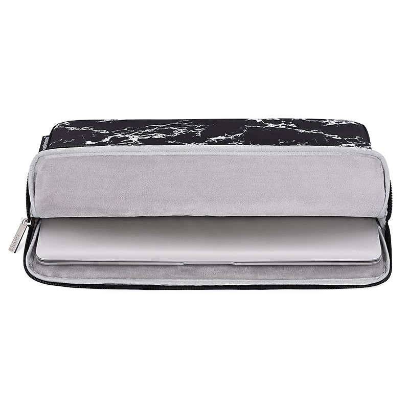 Laptophoes 13.3 Inch - Sleeve - Zwart Marmer - 123laptophoezen.nl