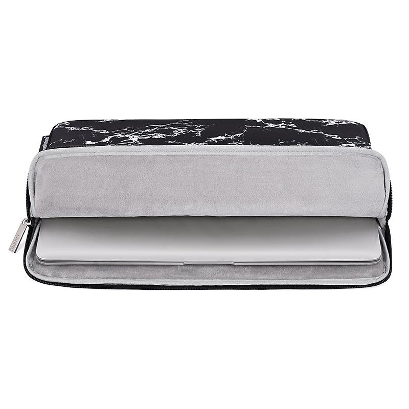 Laptophoes 15.6 Inch - Sleeve - Zwart Marmer - 123laptophoezen.nl