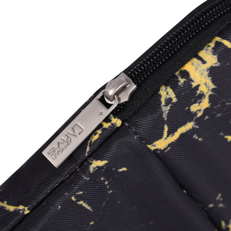 Laptophoes 14 inch - Sleeve - Goud Marmer - 123laptophoezen.nl