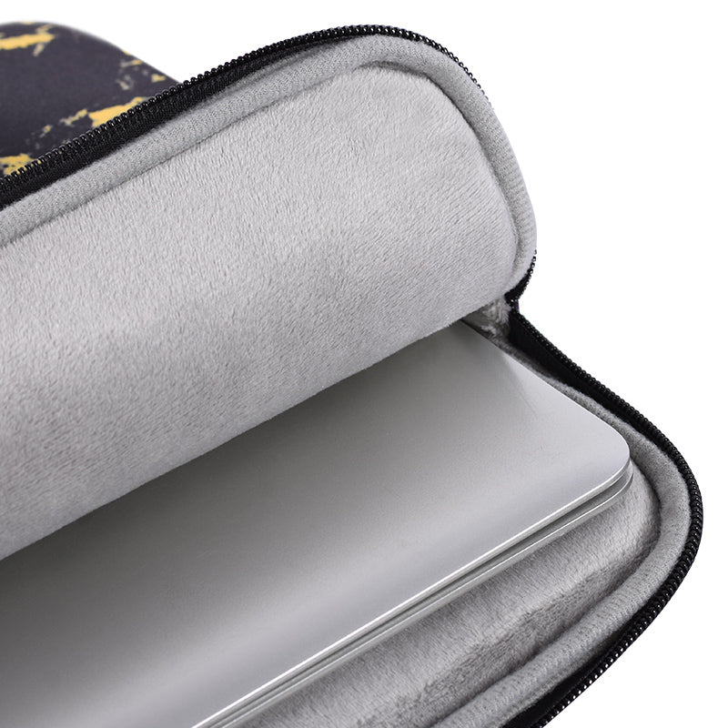 Laptophoes 14 inch - Sleeve - Goud Marmer - 123laptophoezen.nl