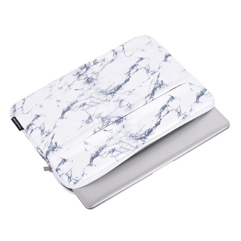 Laptophoes 13.3 Inch - Sleeve - Wit Marmer - 123laptophoezen.nl