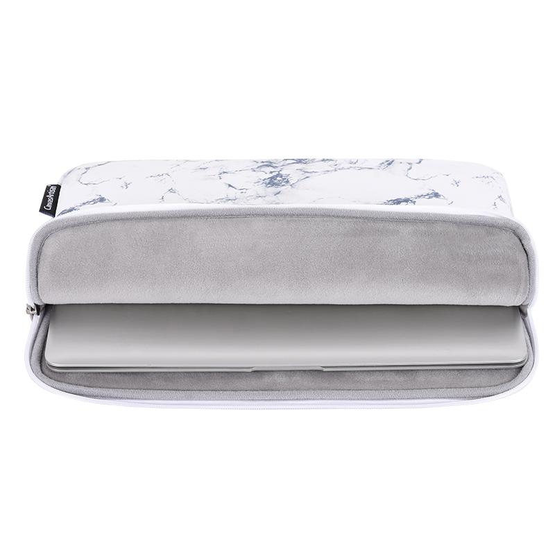 Laptophoes 13.3 Inch - GV Sleeve - Wit Marmer - 123laptophoezen.nl