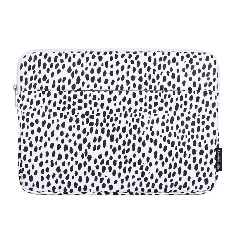 Laptophoes 13.3 Inch - Sleeve - Panterprint Wit - 123laptophoezen.nl