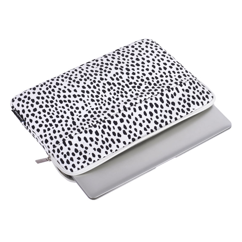 Laptophoes 13.3 Inch - Sleeve - Panterprint Wit - 123laptophoezen.nl