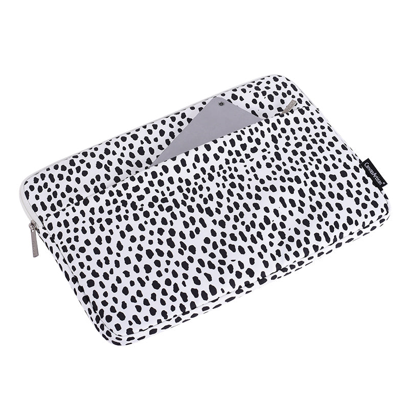 Laptophoes 13.3 Inch - Sleeve - Panterprint Wit - 123laptophoezen.nl