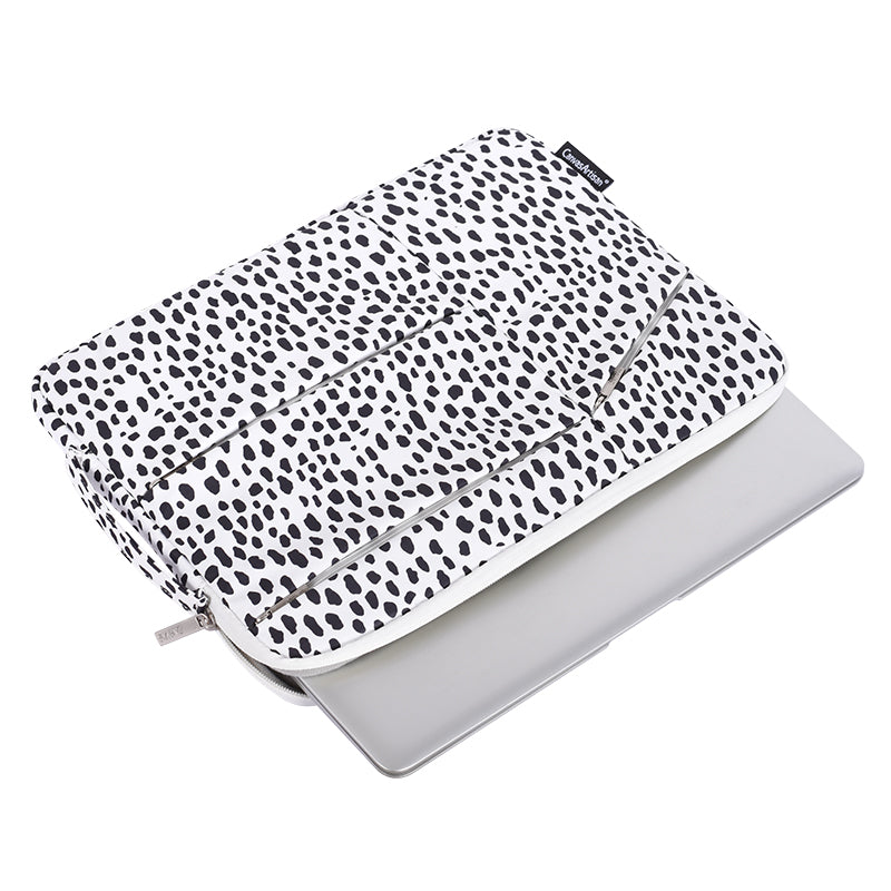 Laptophoes 13.3 Inch - XV Sleeve - Panterprint Wit - 123laptophoezen.nl
