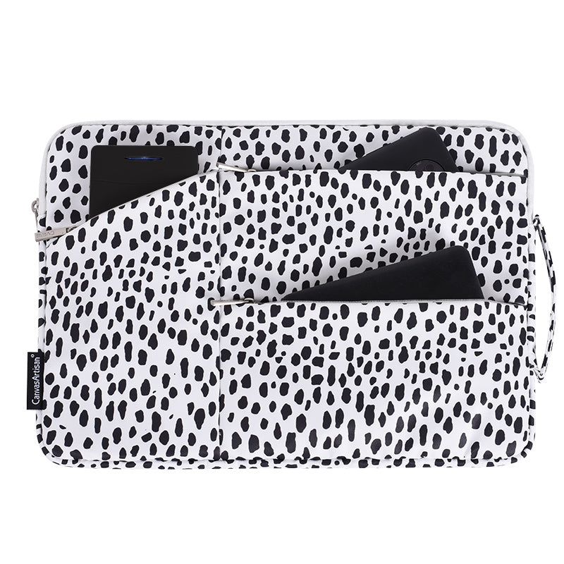 Laptophoes 13.3 Inch - XV Sleeve - Panterprint Wit - 123laptophoezen.nl