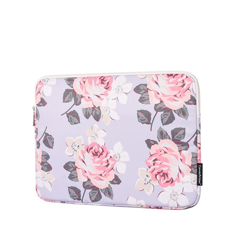 Laptophoes 13.3 Inch - GV Sleeve - Witte Roos - 123laptophoezen.nl