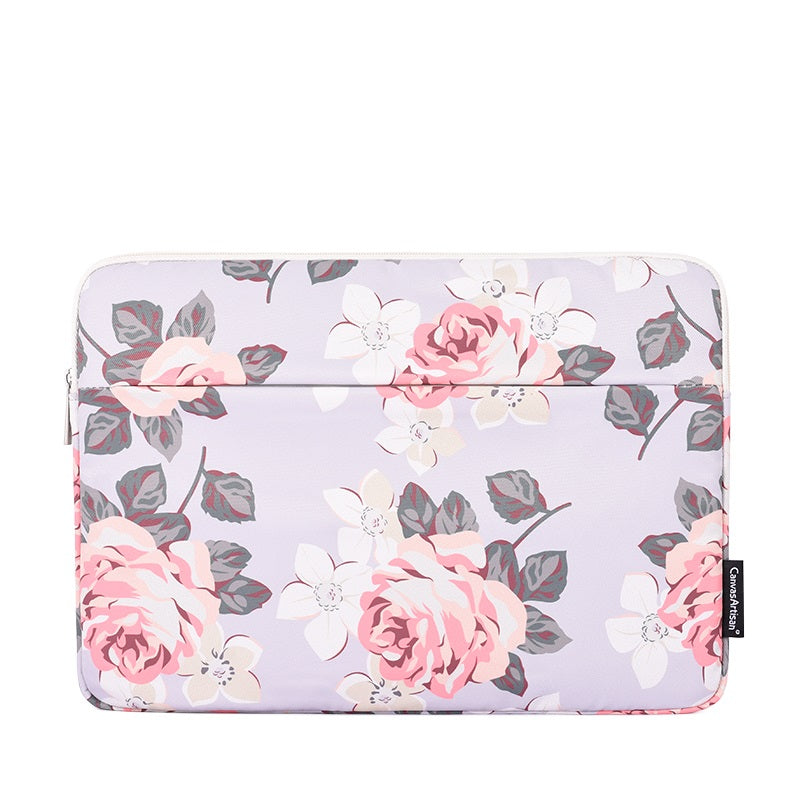Laptophoes 13.3 Inch - Sleeve - Witte Roos - 123laptophoezen.nl