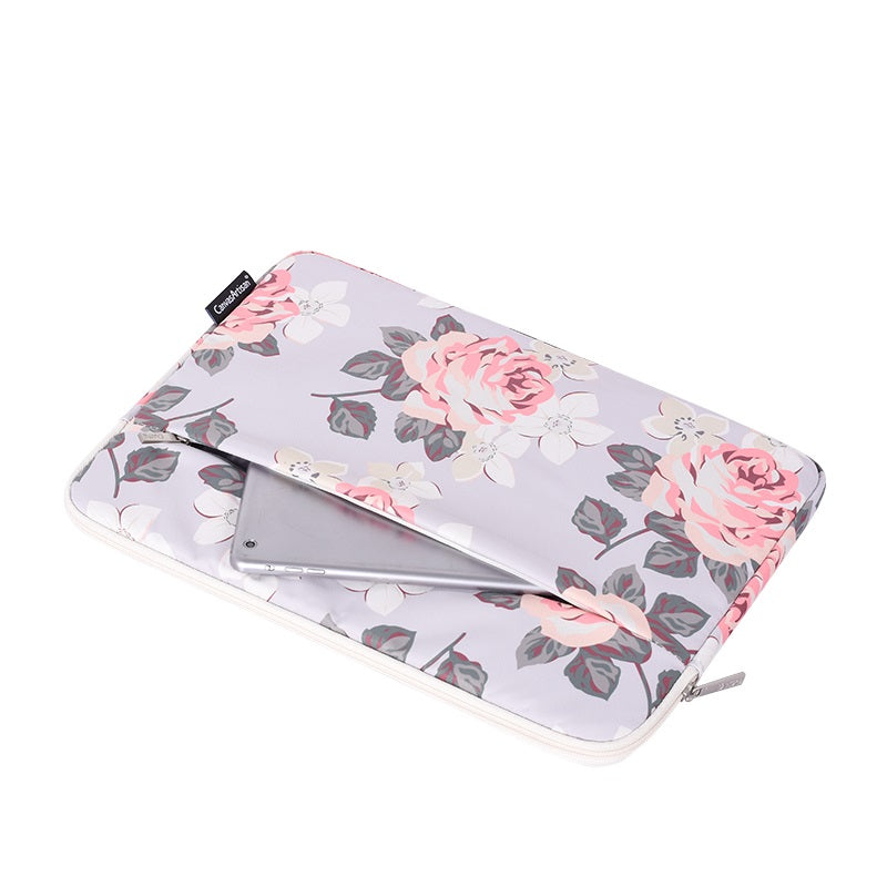 Laptophoes 13.3 Inch - Sleeve - Witte Roos - 123laptophoezen.nl