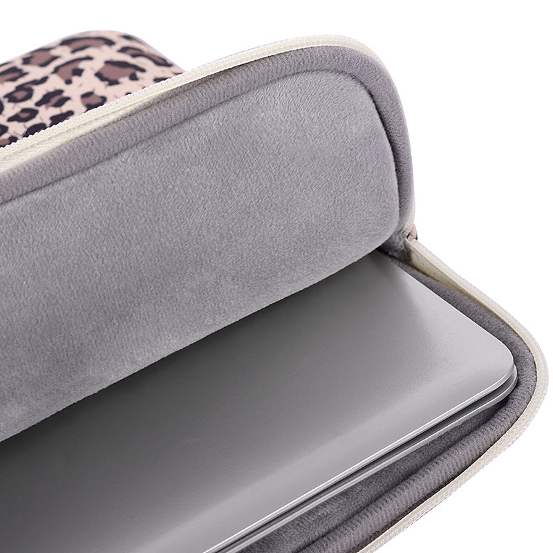 Laptophoes 13.3 Inch - Sleeve met Handvat - Panterprint - 123laptophoezen.nl