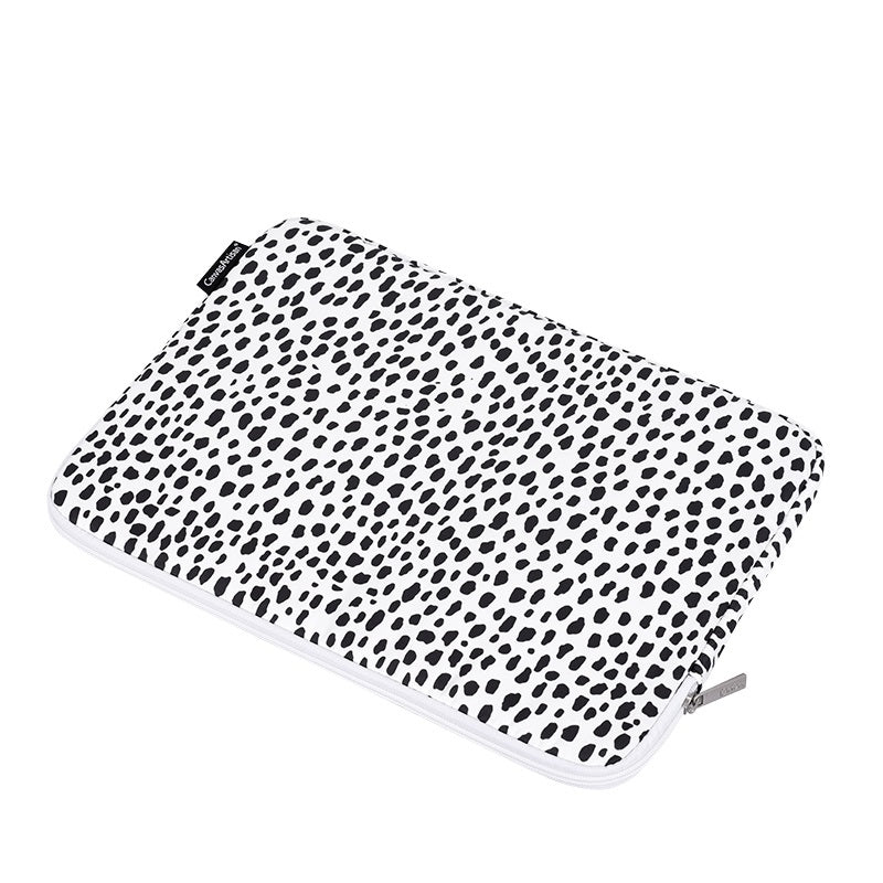 Laptophoes 13.3 Inch - GV Sleeve - Panterprint Wit - 123laptophoezen.nl