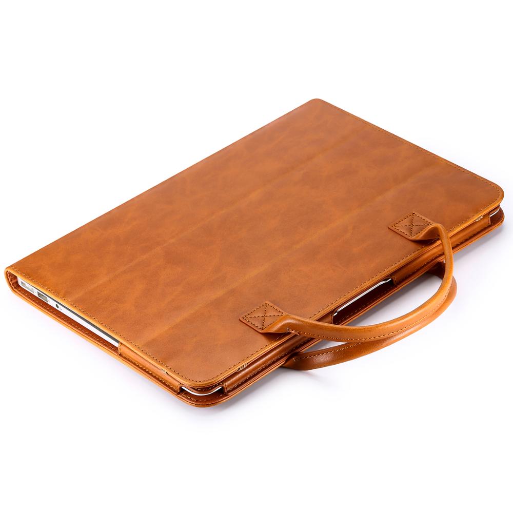 Laptophoes voor Macbook A1466 & A1369 - 13 Inch Air 2014/2015 - Bruin Leer - 123laptophoezen.nl