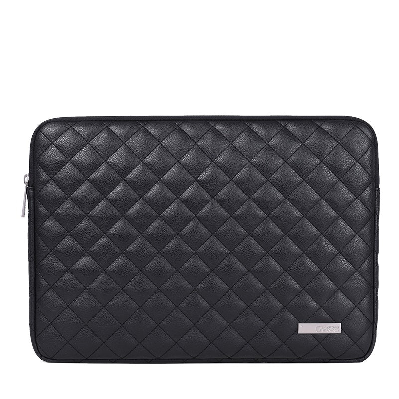 Laptophoes 13 Inch - Sleeve - Leer Style Zwart - 123laptophoezen.nl