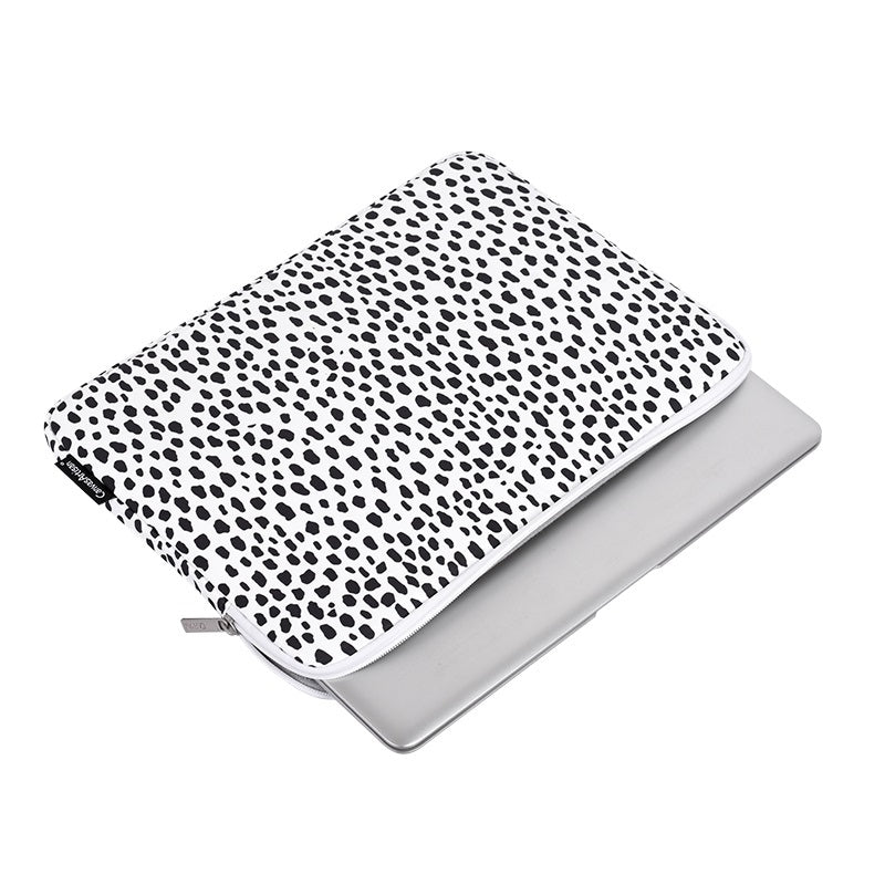 Laptophoes 13.3 Inch - GV Sleeve - Panterprint Wit - 123laptophoezen.nl