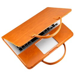 Laptophoes voor Macbook A1466 & A1369 - 13 Inch Air 2014/2015 - Bruin Leer - 123laptophoezen.nl