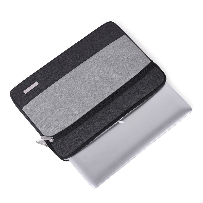 Laptophoes 14 inch - Sleeve - Zwart/Grijs - 123laptophoezen.nl