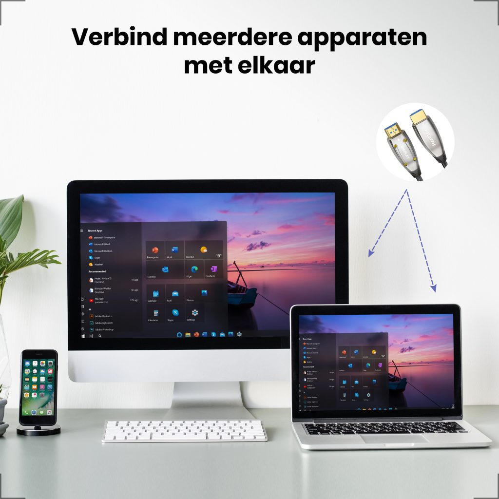 HDMI 2.1 Ultra High Speed Kabel – Gold Plated – AOC - 10 meter - 123laptophoezen.nl
