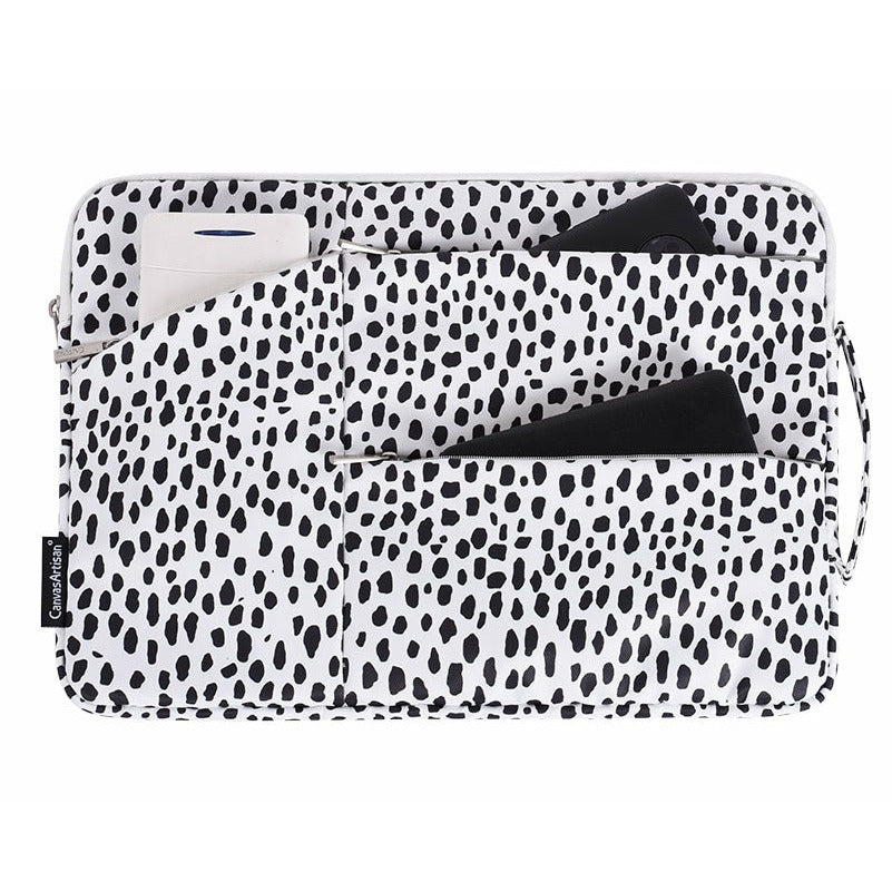 Laptophoes 15.6 Inch - XV Sleeve - Panterprint Wit - 123laptophoezen.nl