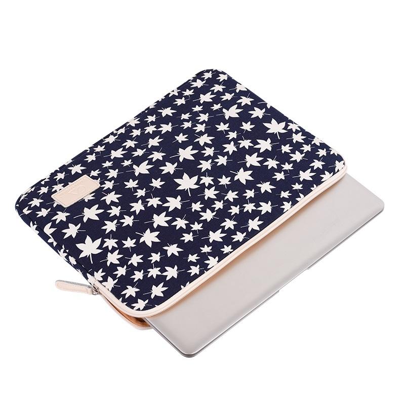 Laptophoes 13.3 Inch - GV Sleeve - White Leaves - 123laptophoezen.nl