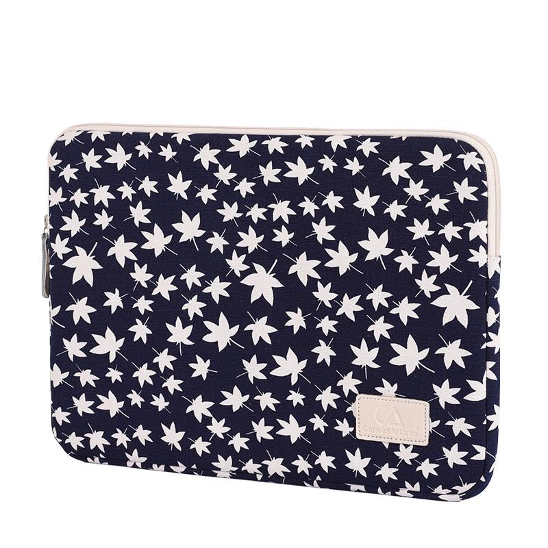 Laptophoes 13.3 Inch - GV Sleeve - White Leaves - 123laptophoezen.nl