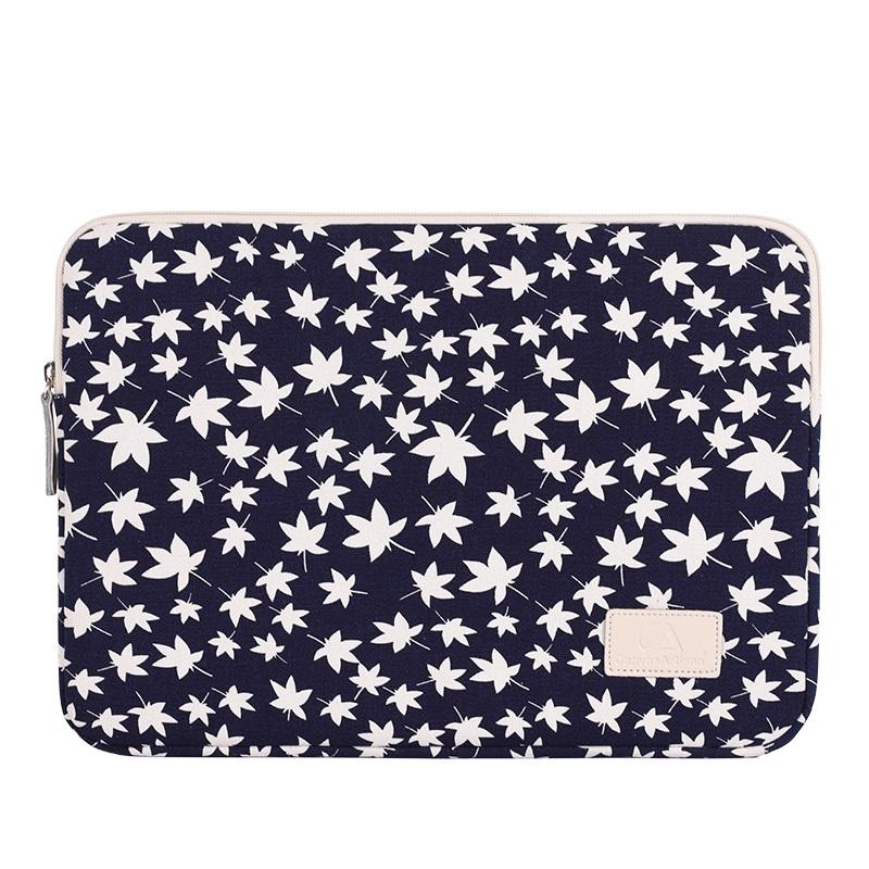 Laptophoes 13.3 Inch - GV Sleeve - White Leaves - 123laptophoezen.nl