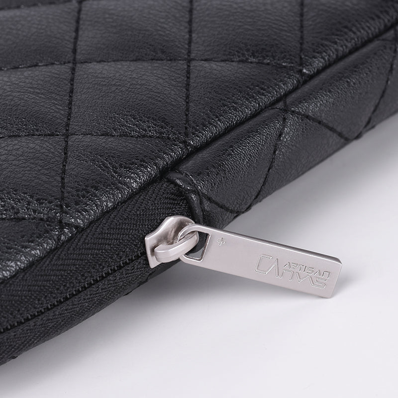 Laptophoes 13.3 Inch - Sleeve - Leer Style Zwart - 123laptophoezen.nl