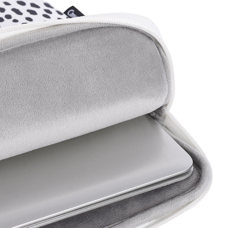 Laptophoes 15.6 Inch - XV Sleeve - Panterprint Wit - 123laptophoezen.nl