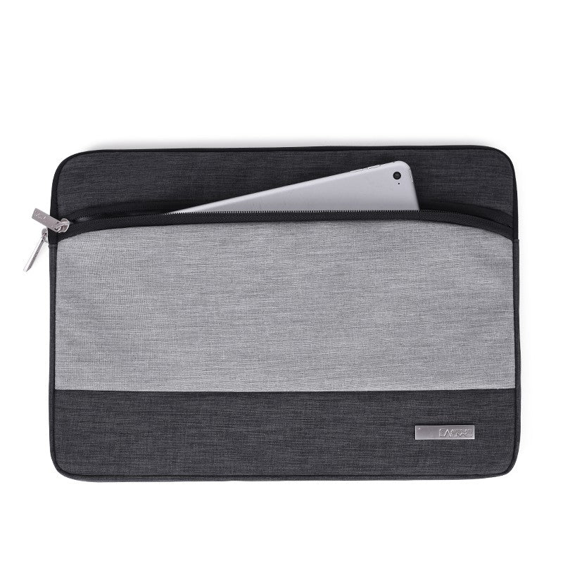 Laptophoes 14 inch - Sleeve - Zwart/Grijs - 123laptophoezen.nl